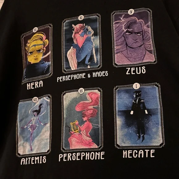 Lore Olympus Graphic Black T-Shirt size large - Picture 2 of 4